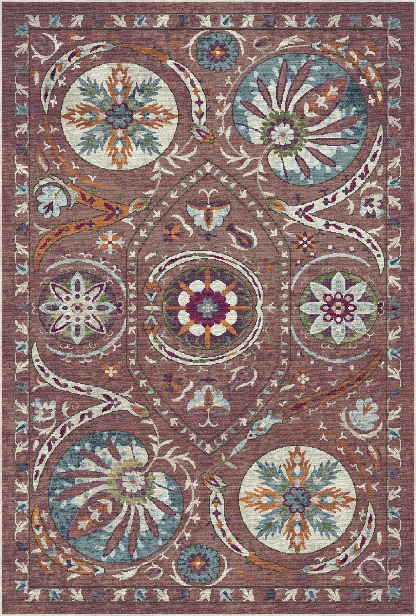 Bukhara Rose waschbarer exotischer Teppich – Bella Rugs