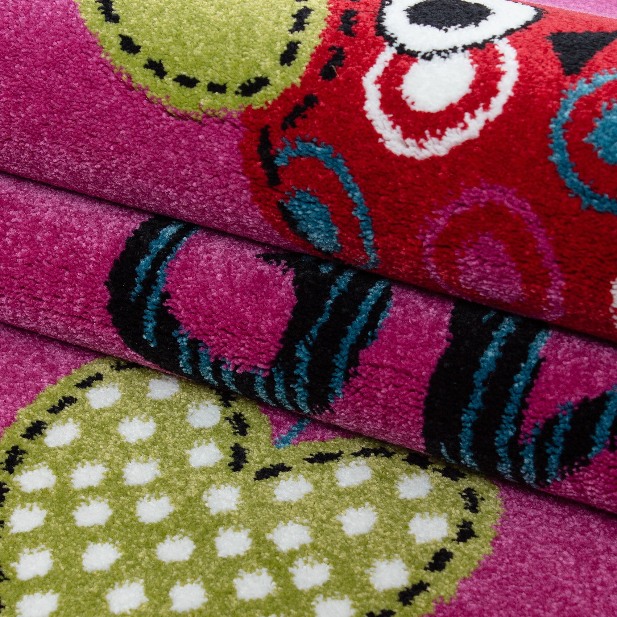 Niedlicher Verspielter Eulen Baumzweig Kinderteppich | Rosa