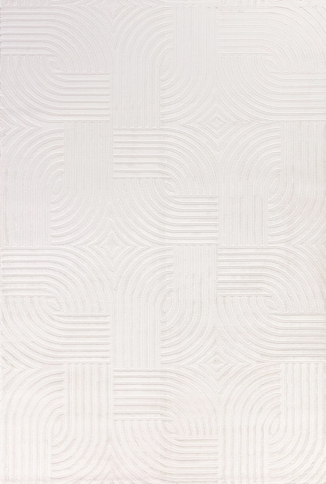 Moderne Kunst Geschwungene Linien | Creme