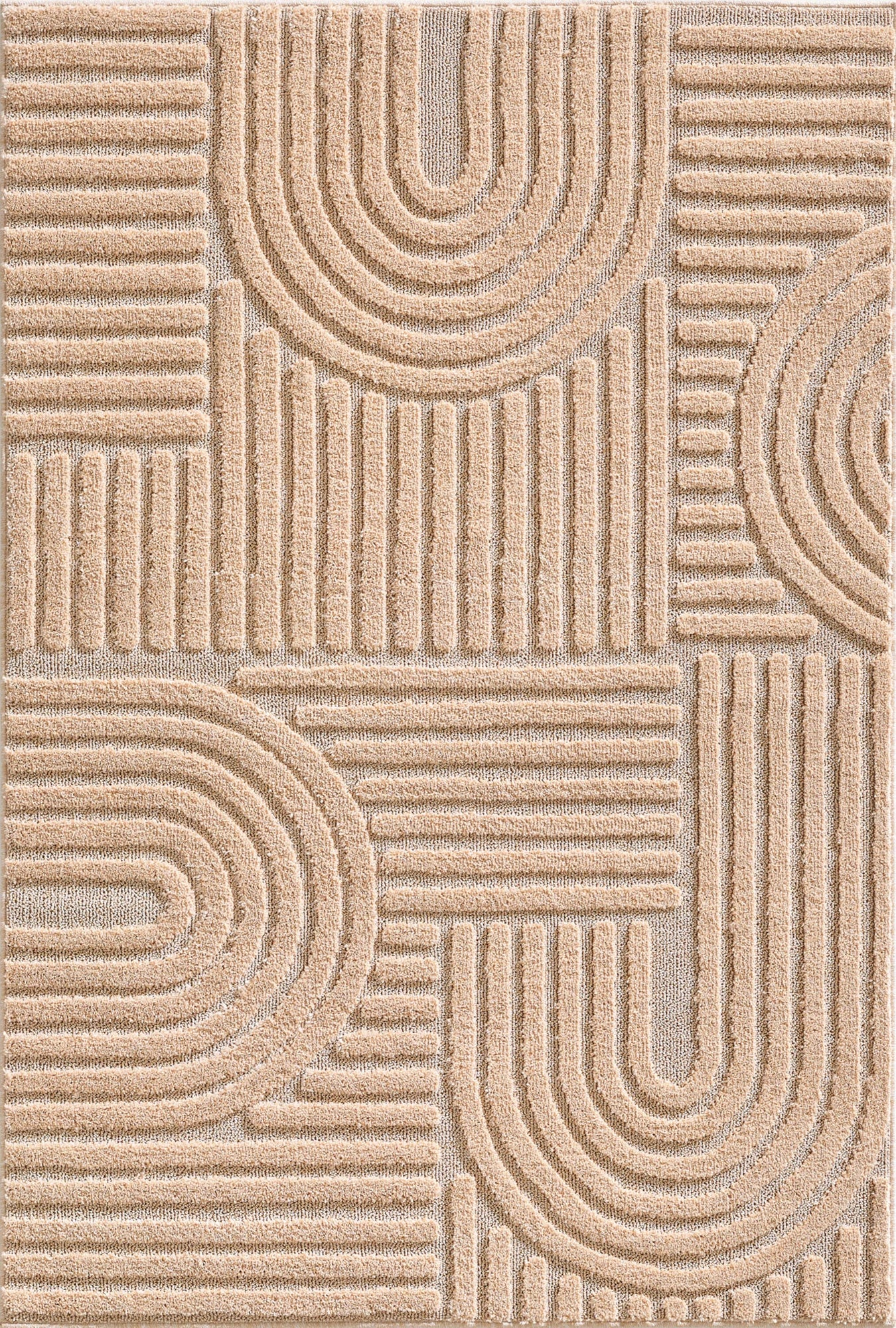 Moderner Boho Teppich | Skandinavisches Design mit Rosenmuster