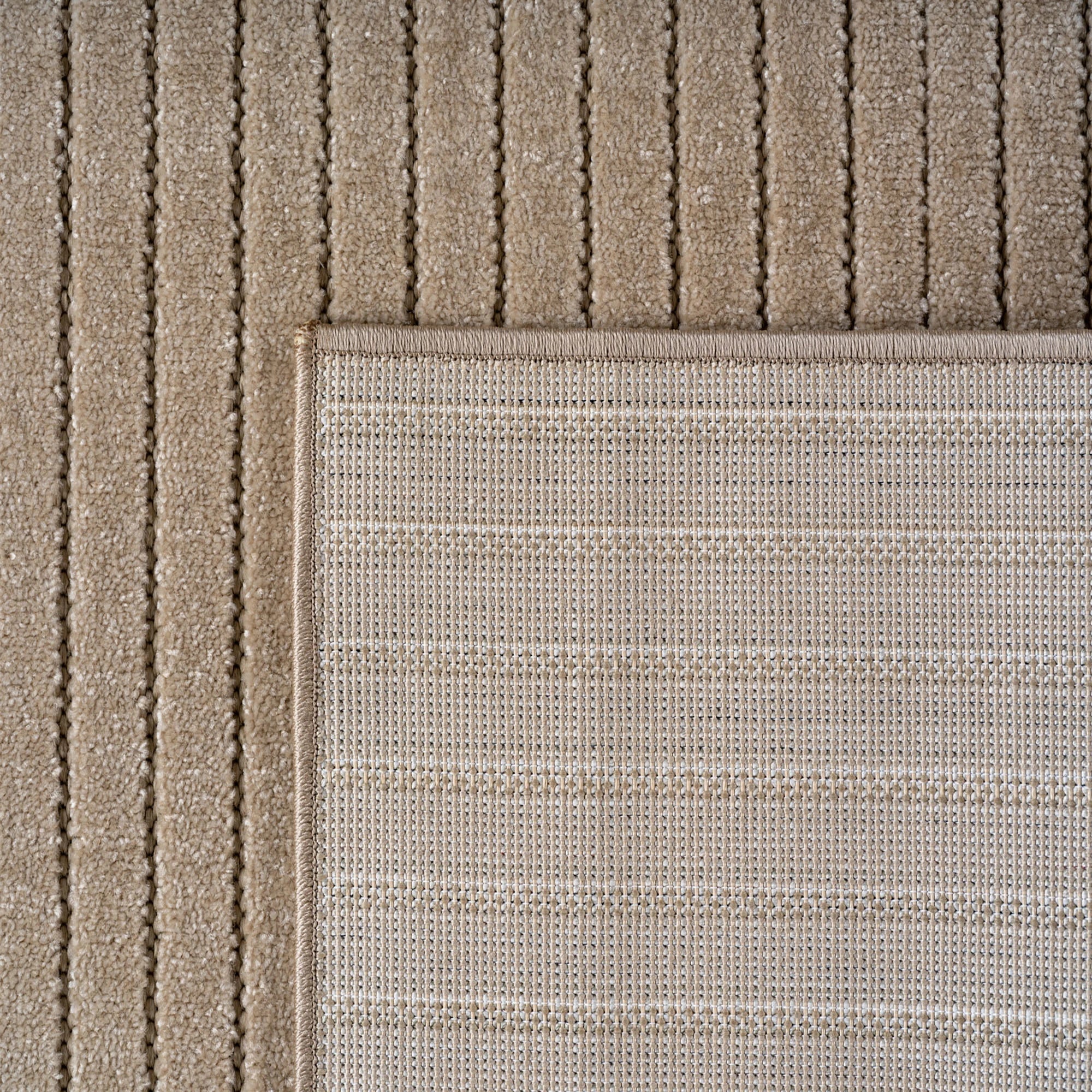 Skandinavischer Geometrischer Teppich | Beige