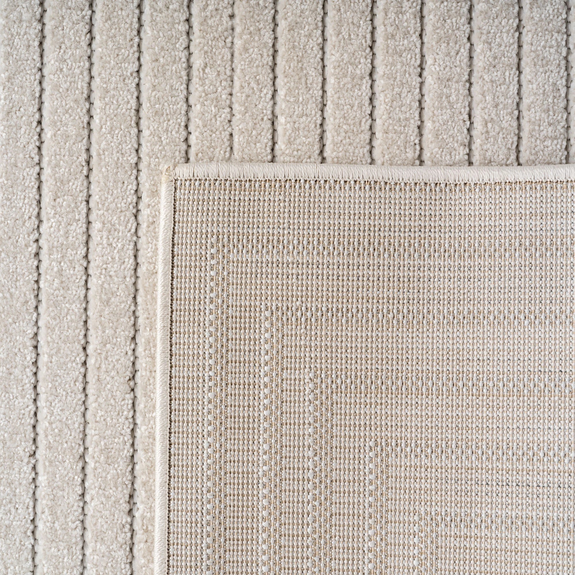 Skandinavischer Geometrischer Teppich | Creme