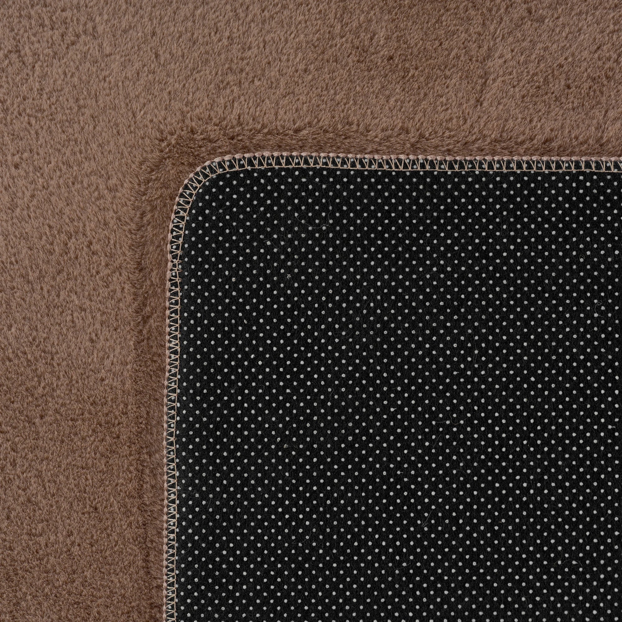 Eleganter Premium Teppich in Unifarbe | Mokka Teppich