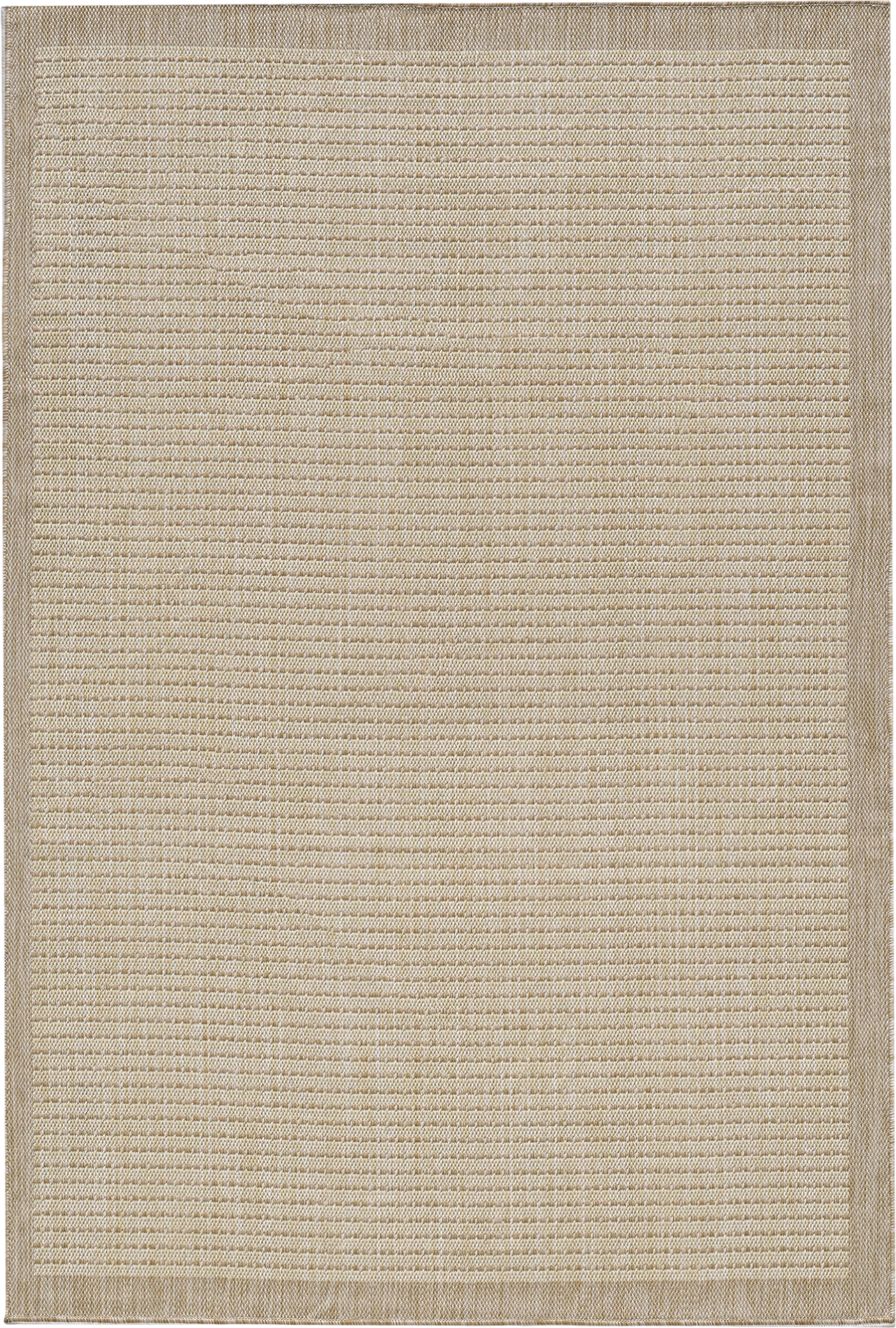 Minimalistischer Flachgewebe Teppich | Beige