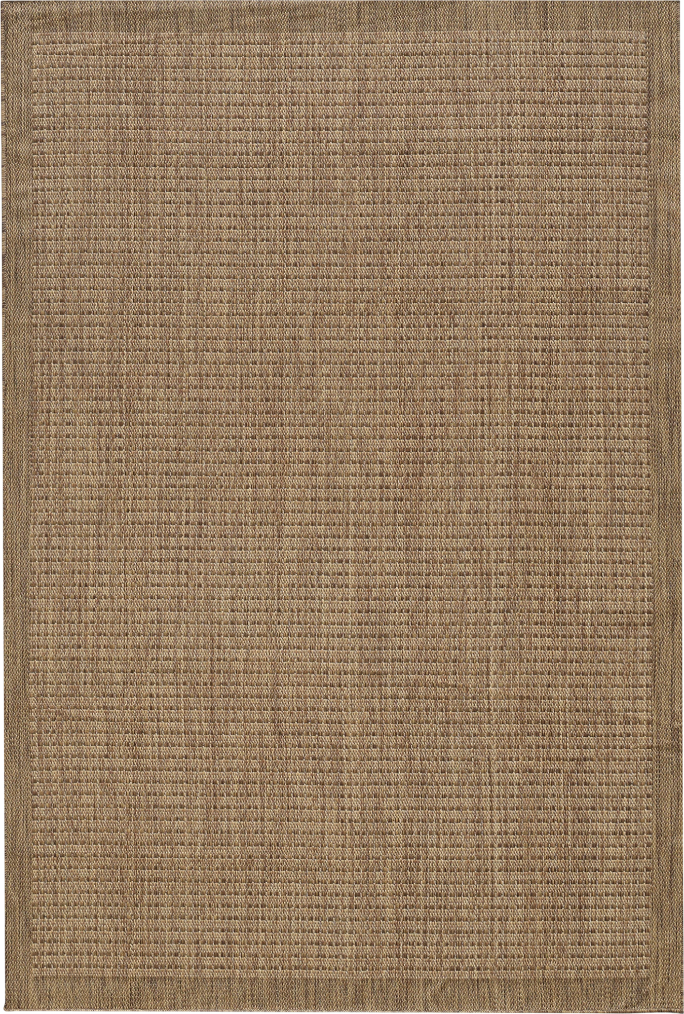 Minimalistischer Flachgewebe Teppich | Braun