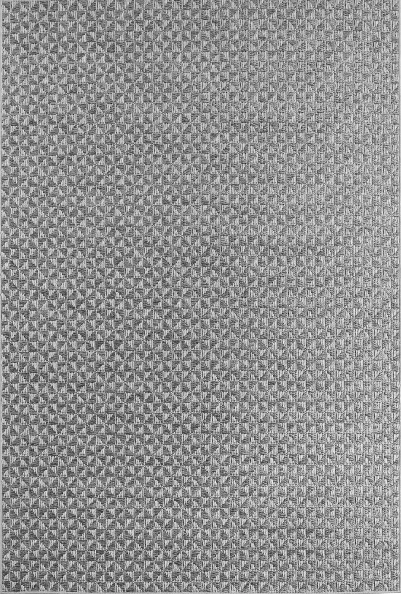 Strapazierfähiger Einfarbiger Flachgewebe Teppich Für Die Terrasse | Grau