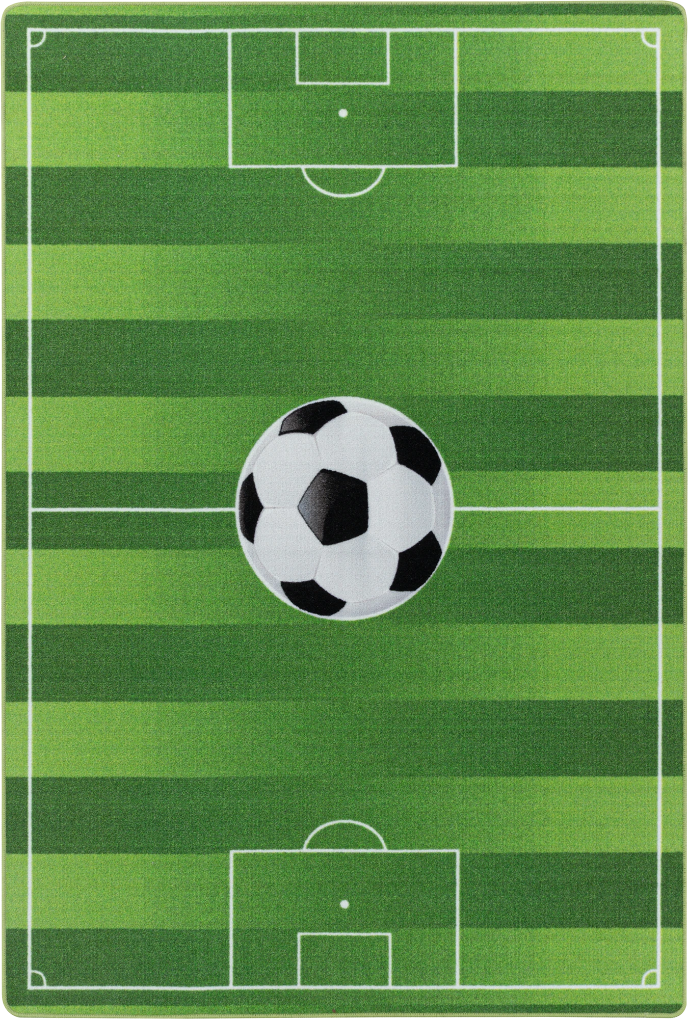 Fußballfeld Streifen Teppich Für Den Kinderbereich | Grün