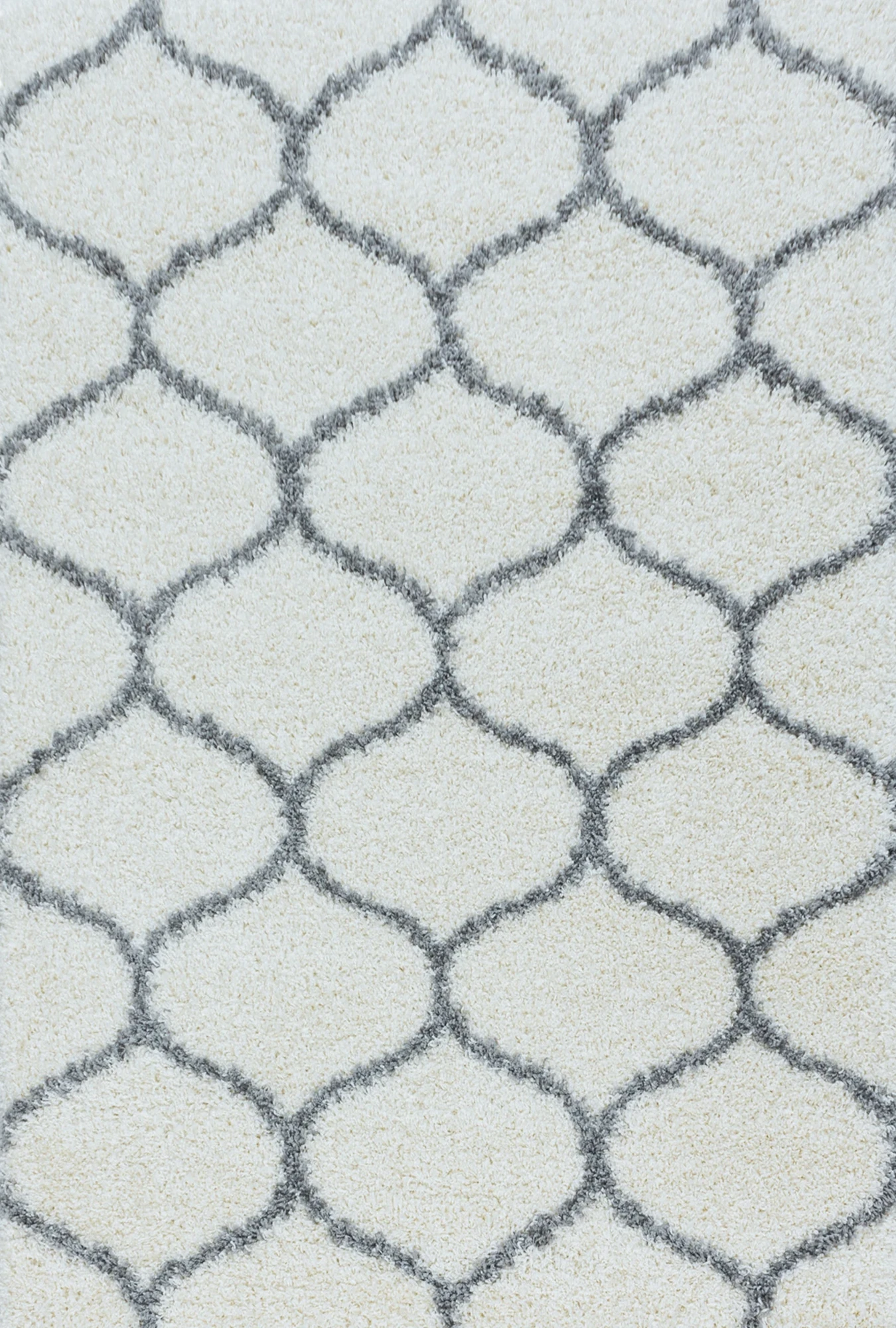 Marokkanischer Hochflorteppich | Creme