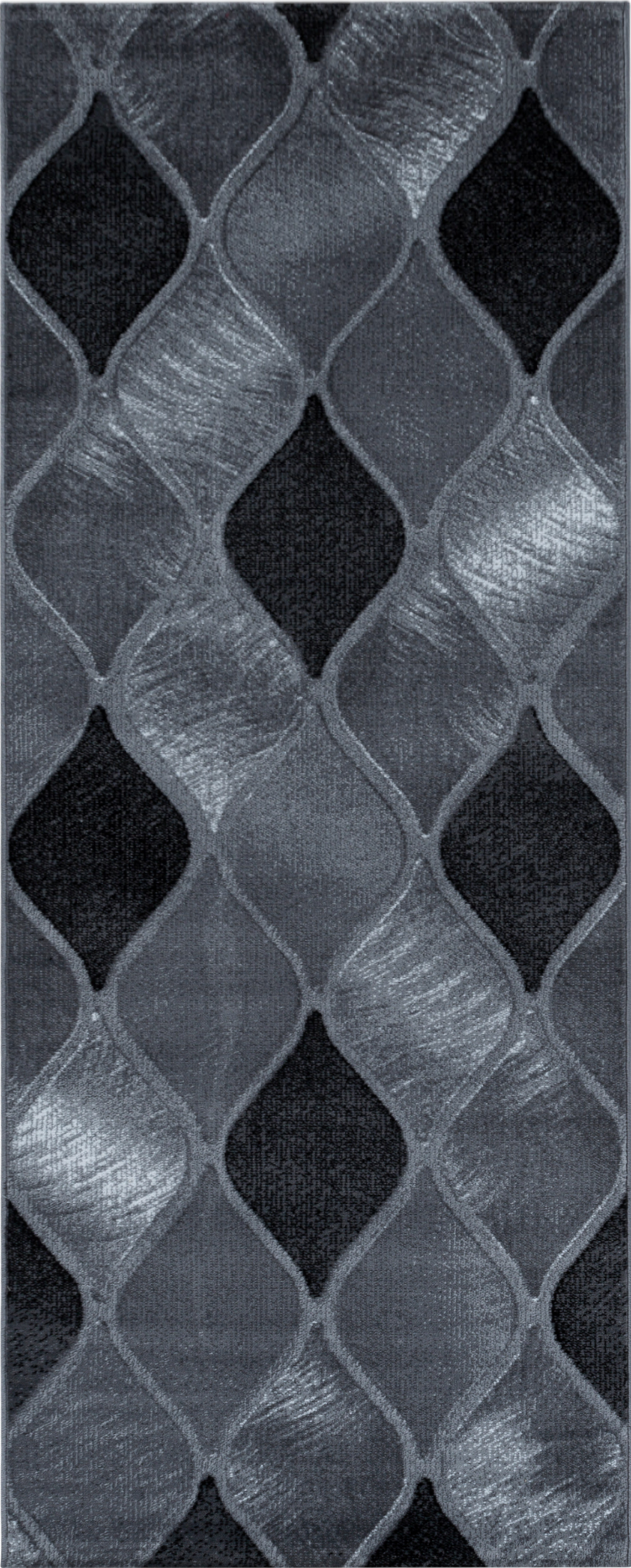 Wohnzimmer mit Rautenmuster | Schwarz