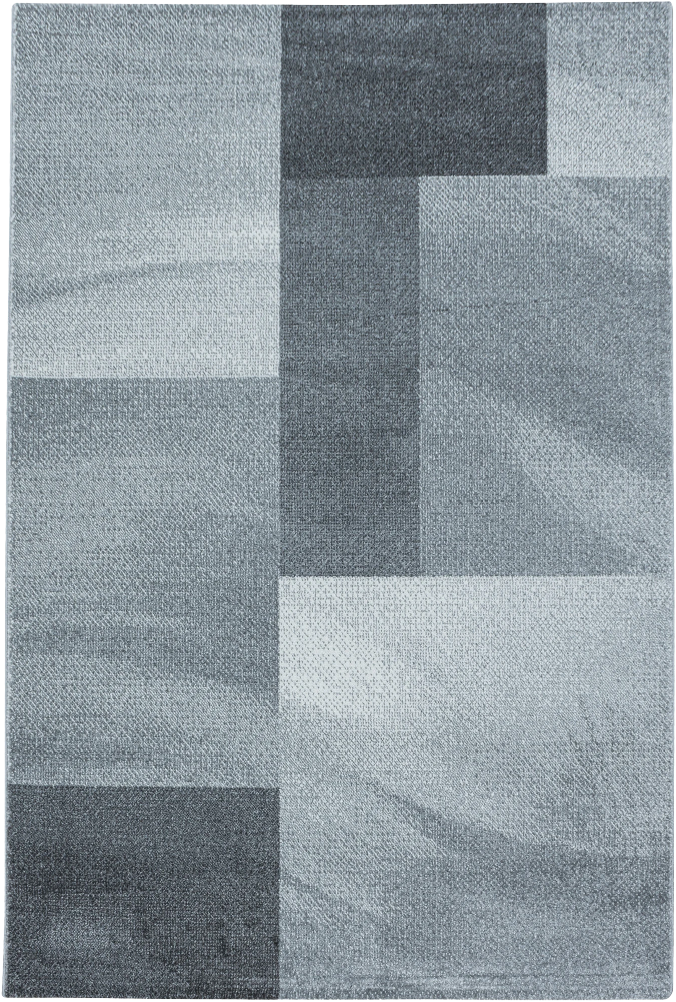 Moderner Abstrakter Farbblock Teppich – Grau