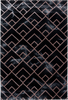 Luxuriöser Art-Déco-Teppich mit Chevron-Muster | Bronze 