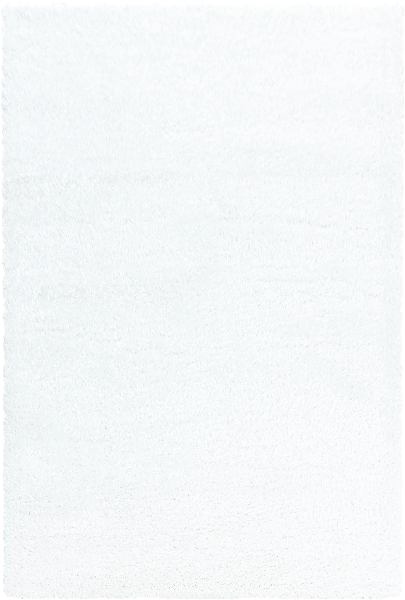 Schicker Einfarbiger Hochflorteppich | Weiß