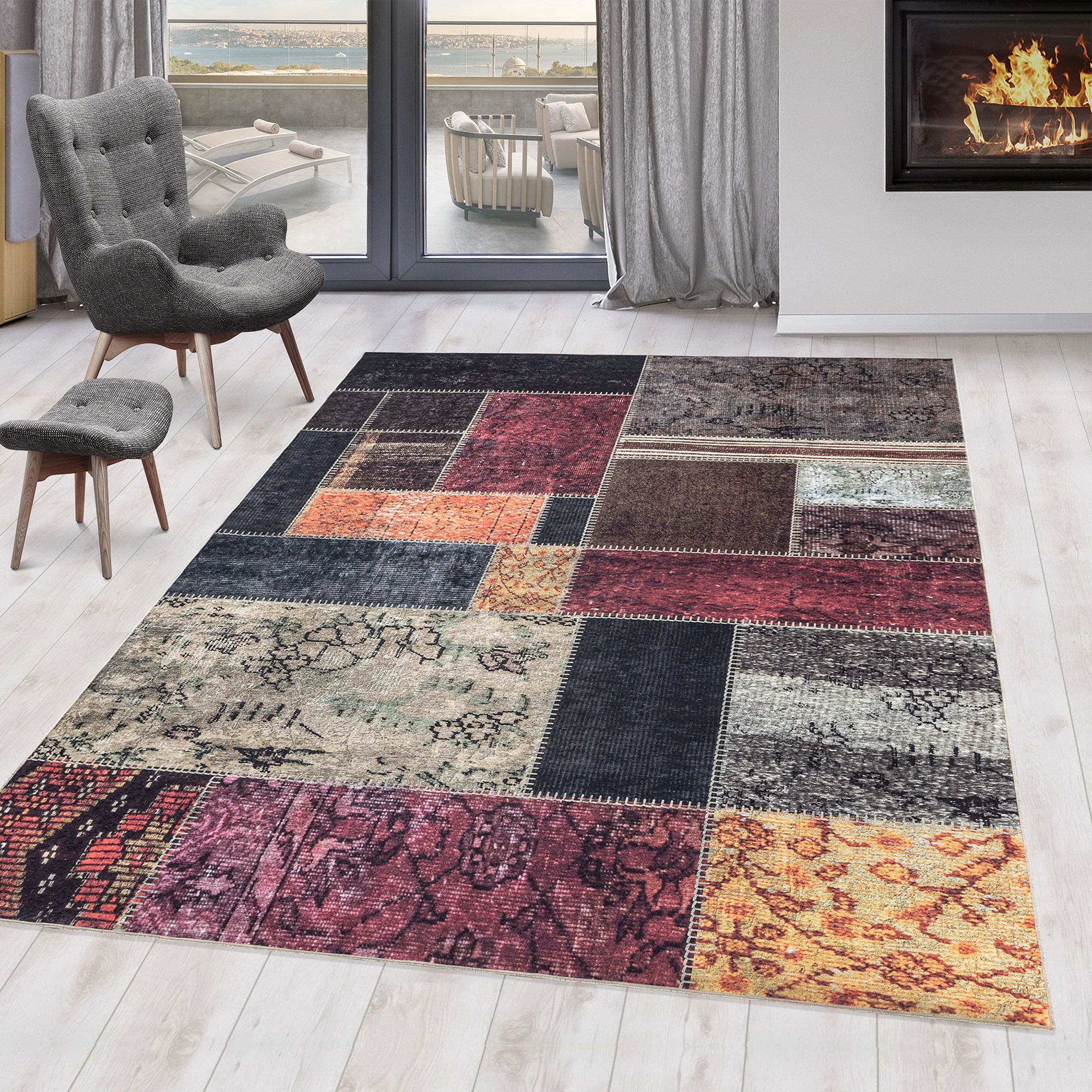 Patchwork Teppich Modern