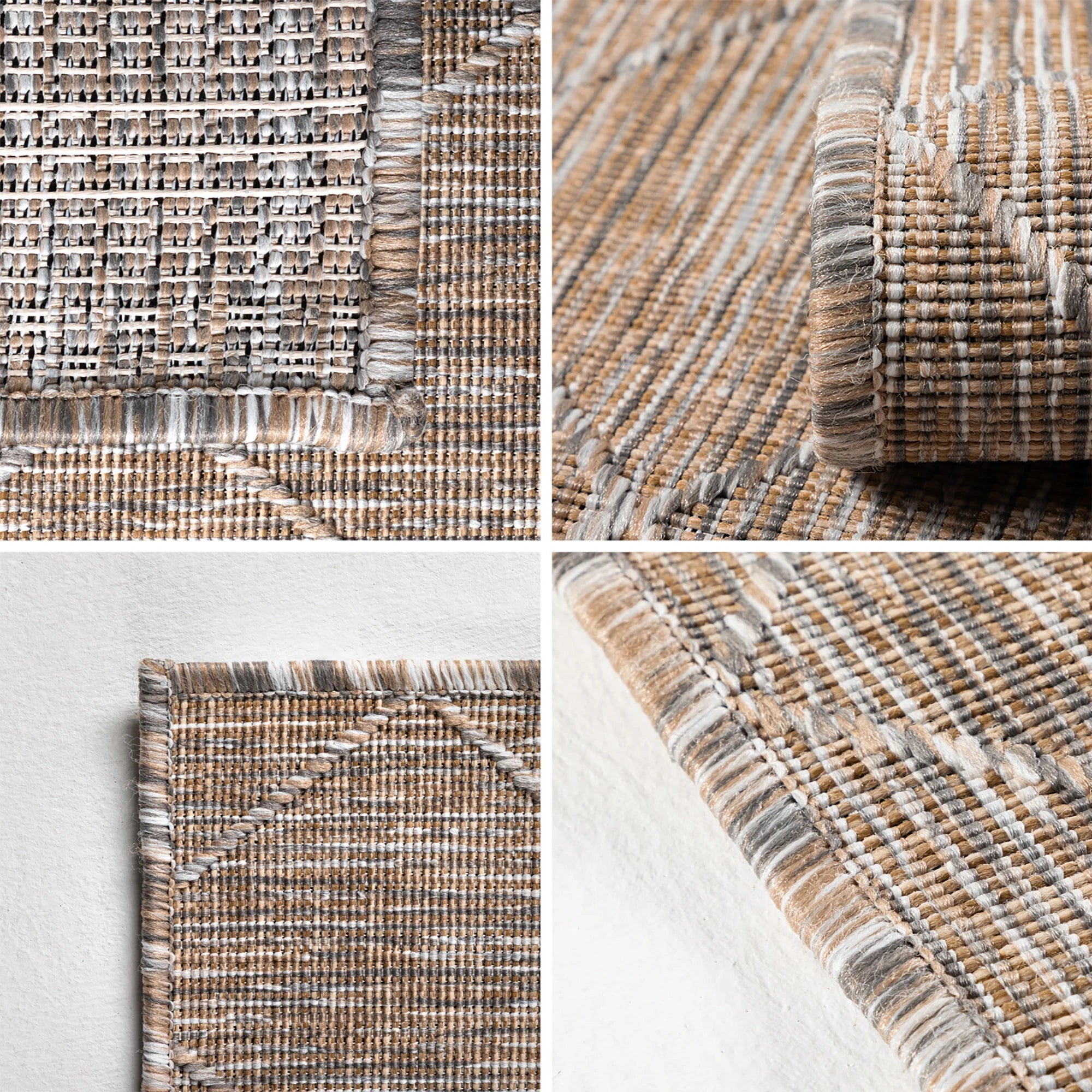 Jute Teppich Mit Kreuzmuster | Beige
