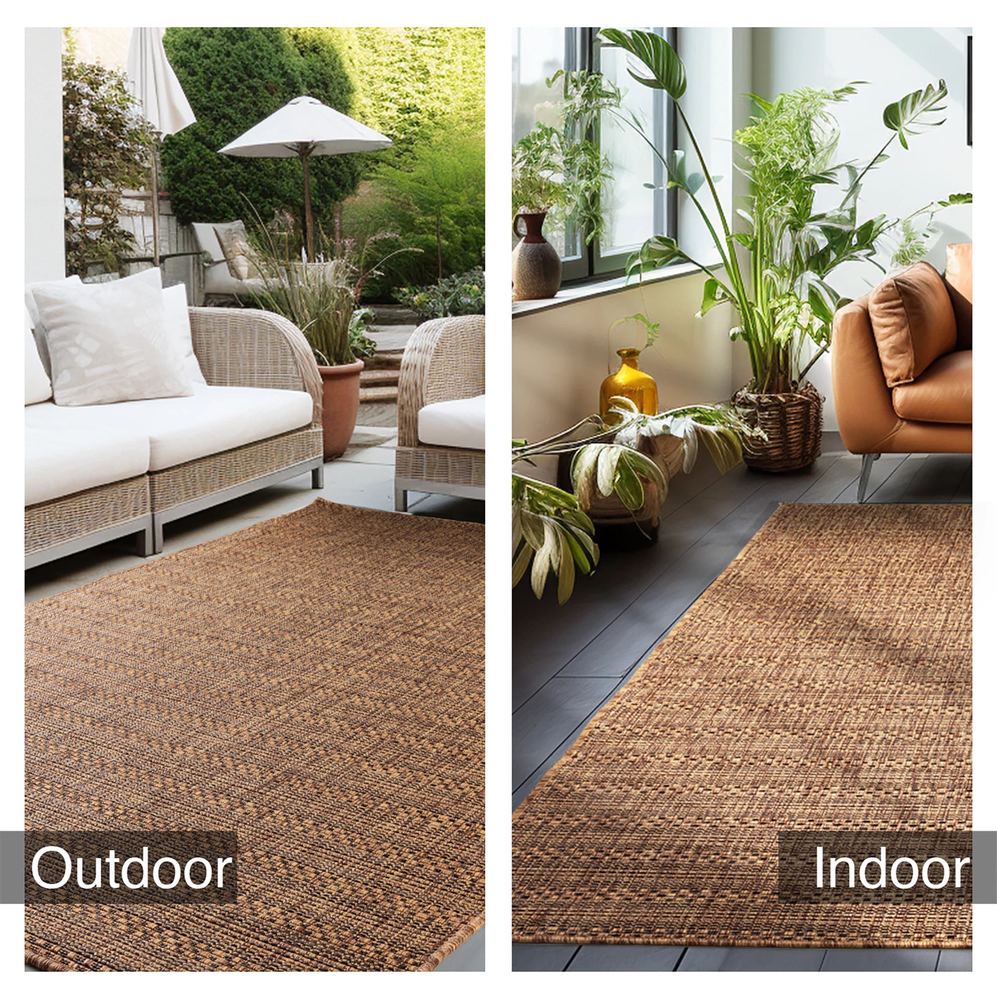 Vintage Jute Webteppich | Kupfer