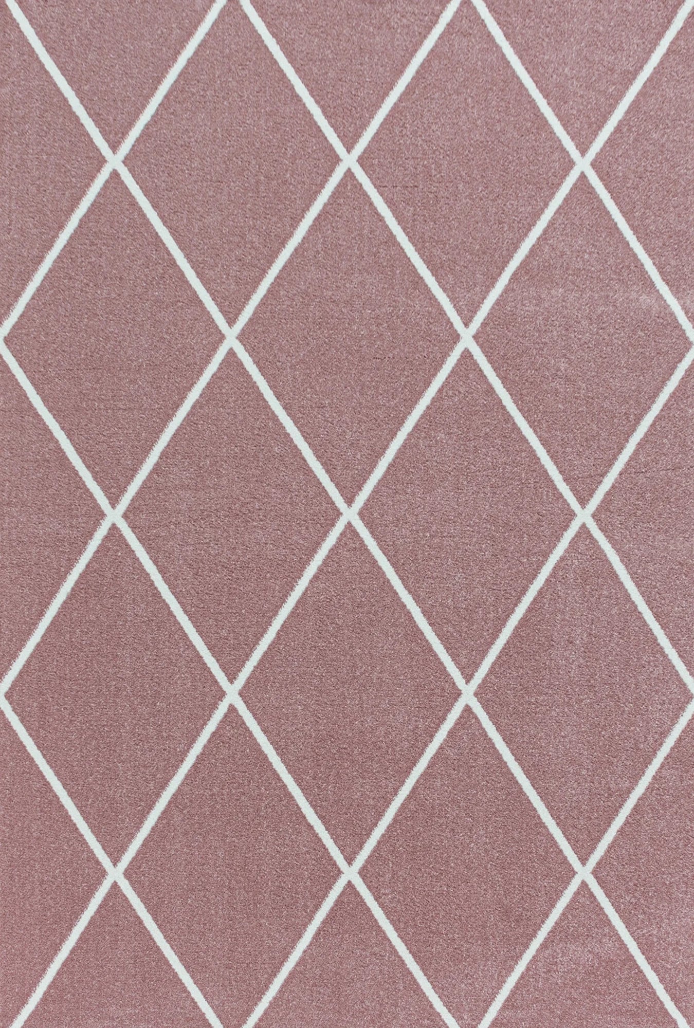 Gemütlicher Geometrischer Teppich mit Diamantmuster | Rose Teppich