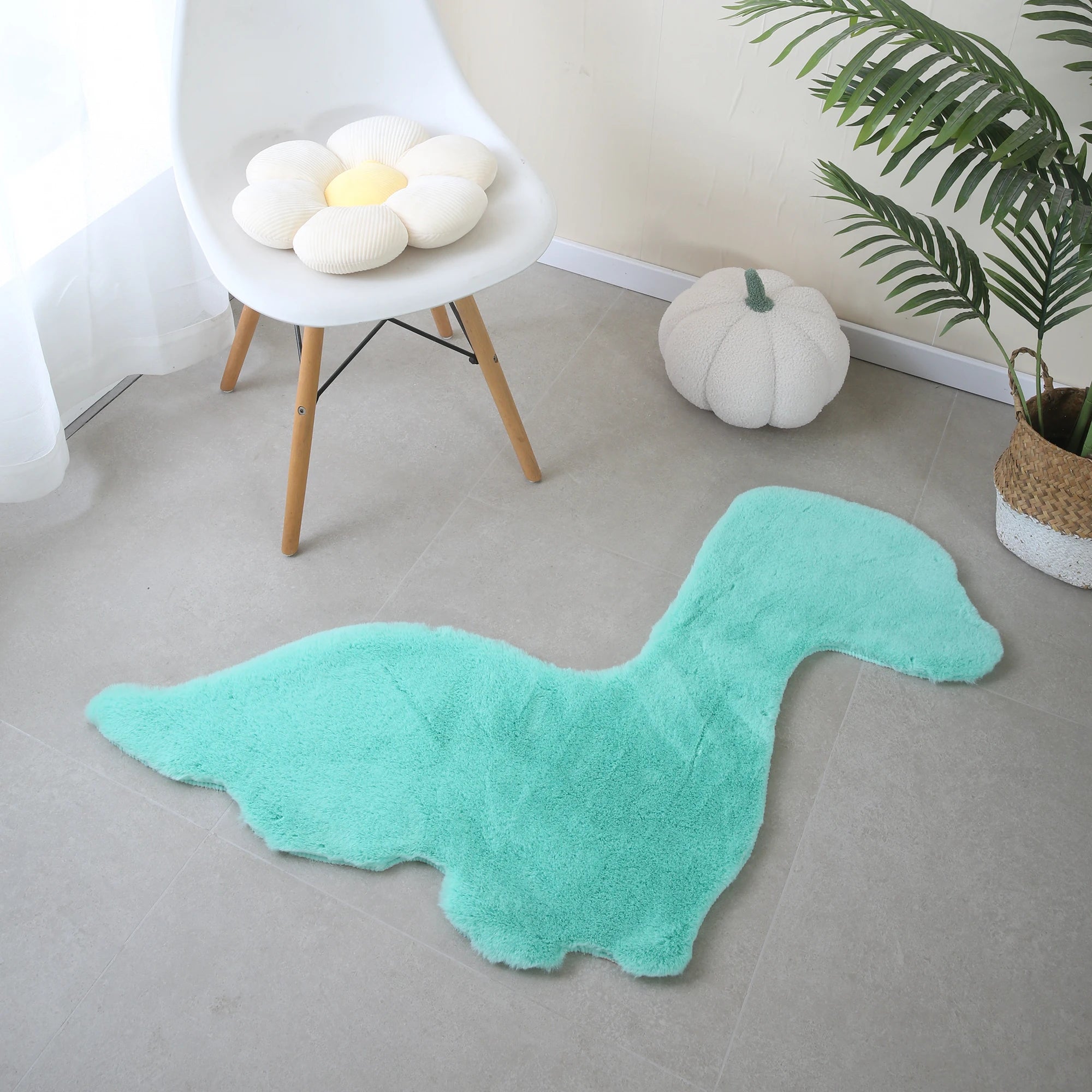 Dino Form Teppich | Mint
