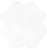 Kleeblattförmiger Teppich Weiß 