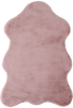 Eleganter Dekoteppich in Schaffelloptik | Rosa 