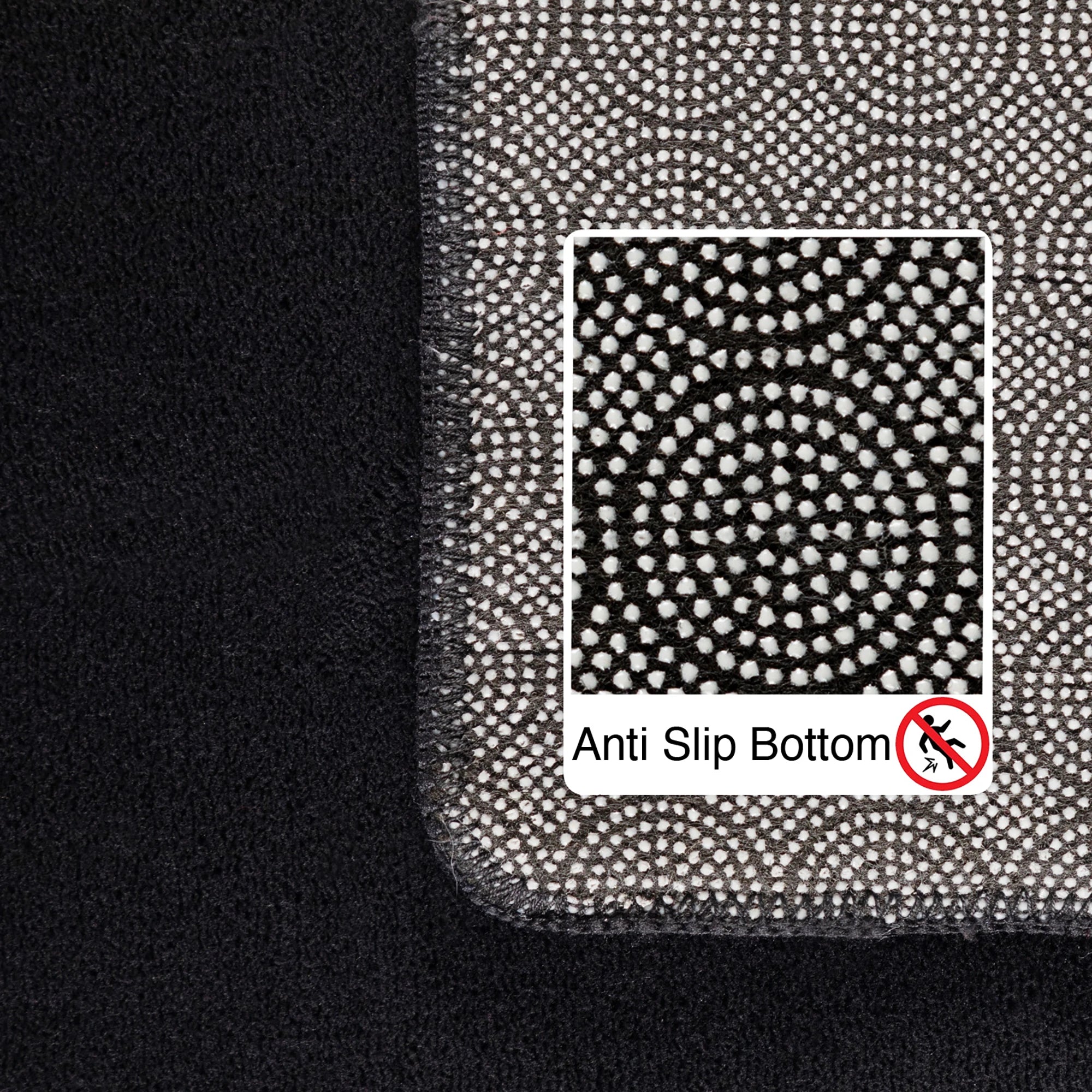 Hochwertiger Einfarbiger Dekoteppich | Anthrazit