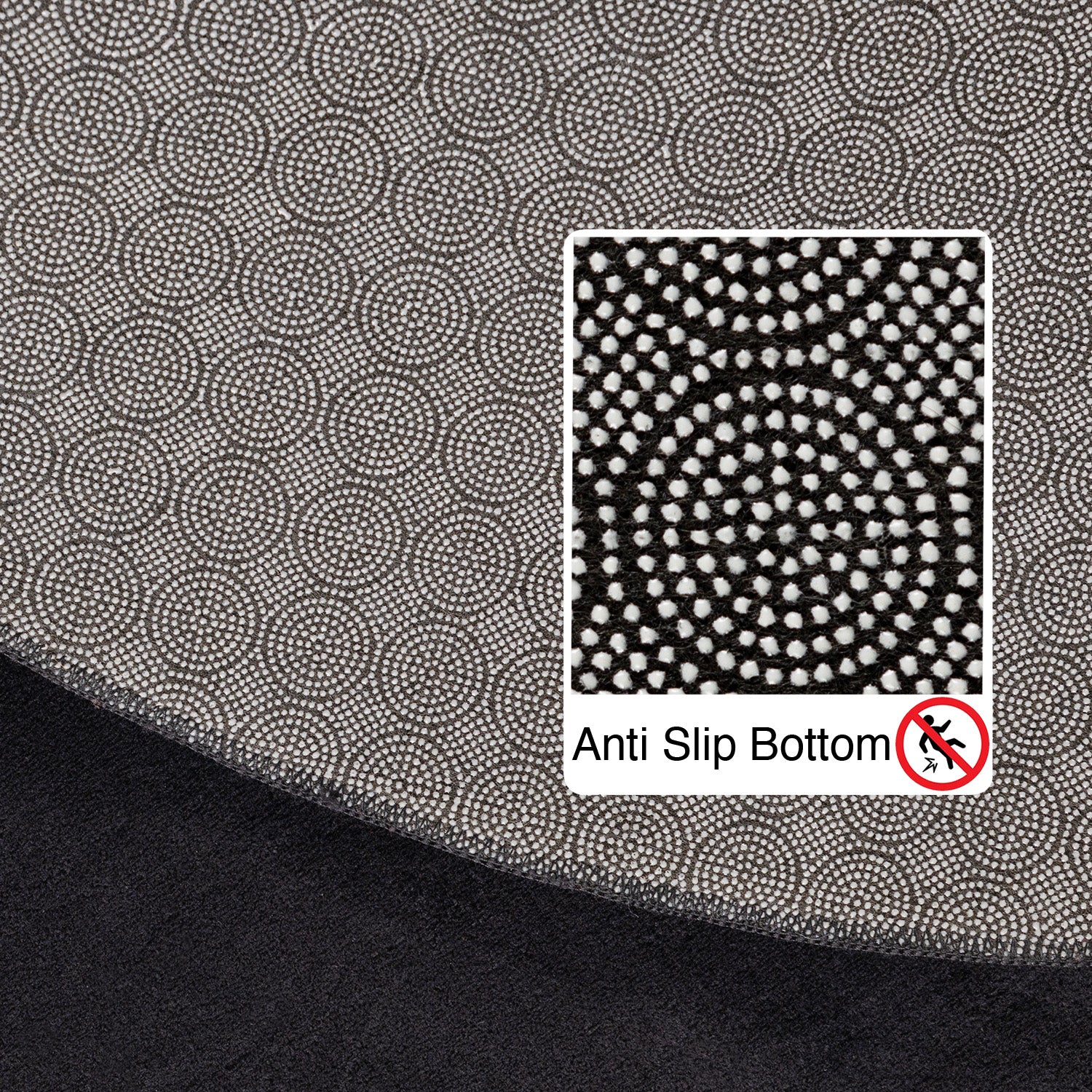 Hochwertiger Einfarbiger Dekoteppich | Anthrazit