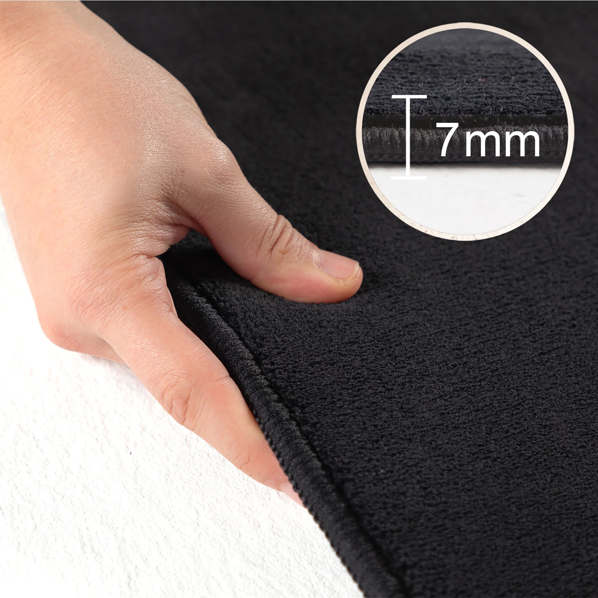 Hochwertiger Einfarbiger Dekoteppich | Anthrazit