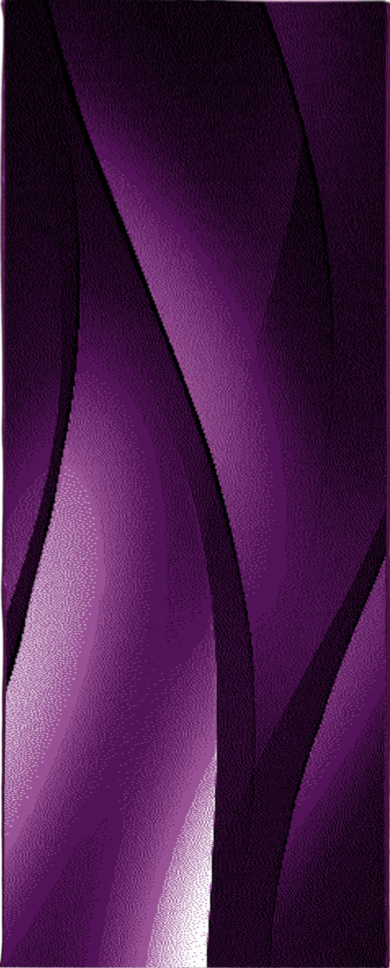 Moderner Ombré Teppich mit Wellenstreifen | Lila