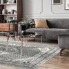 Vintage Grau Medaillon Teppich 