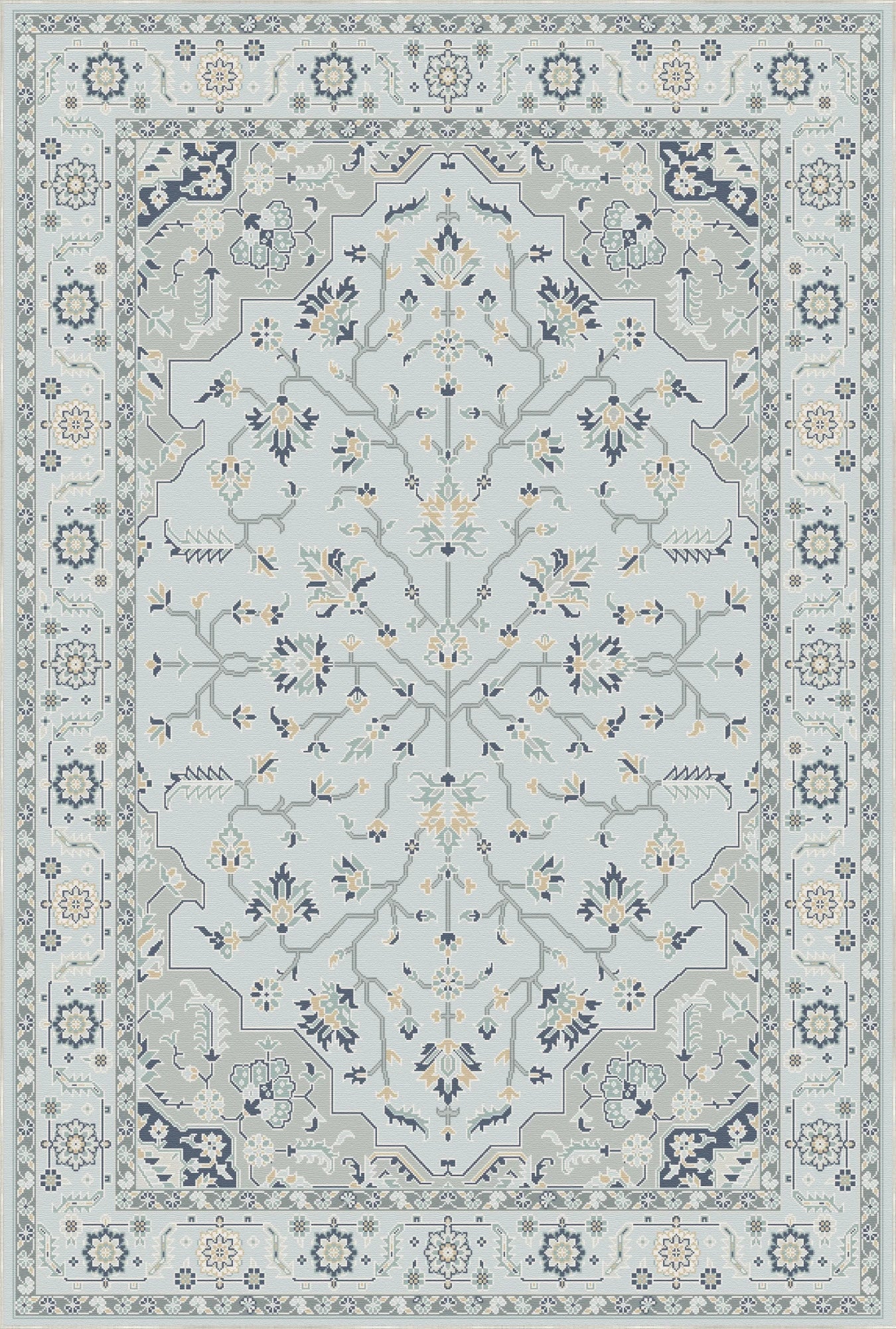 Azure Pearl Eden Teppich