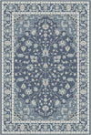 Teppich Eden in Marineblau mit Perlenmuster Marineblau