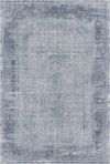 Schieferblau Chiffre Relikt Teppich Blau