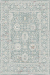 Legacy Erodierte Blumenmuster Salbei Alabaster Teppich  Azurblau