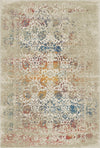 Saphir Beige Botanische Blüte Teppich Beige