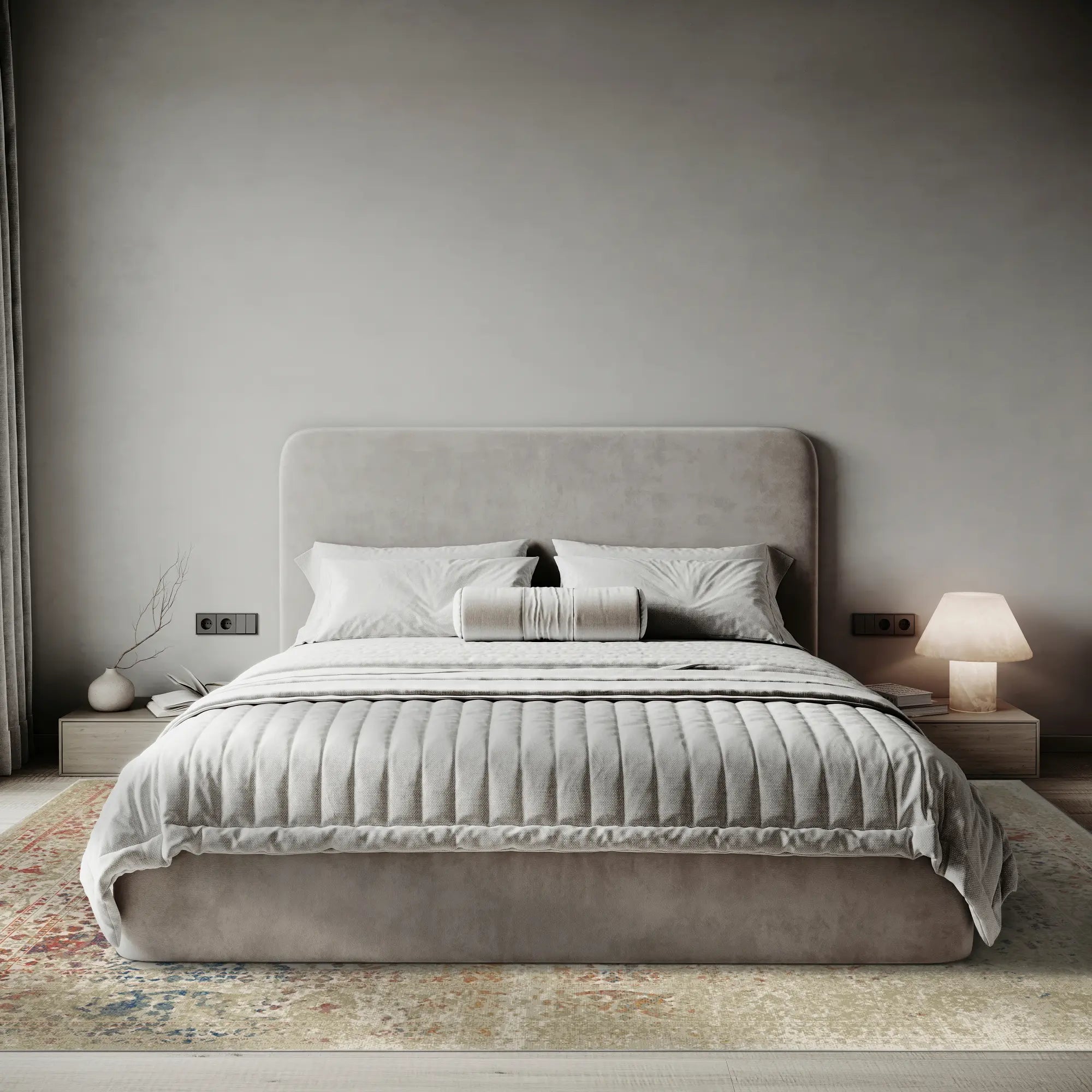 Saphir Beige Botanische Blüte Teppich
