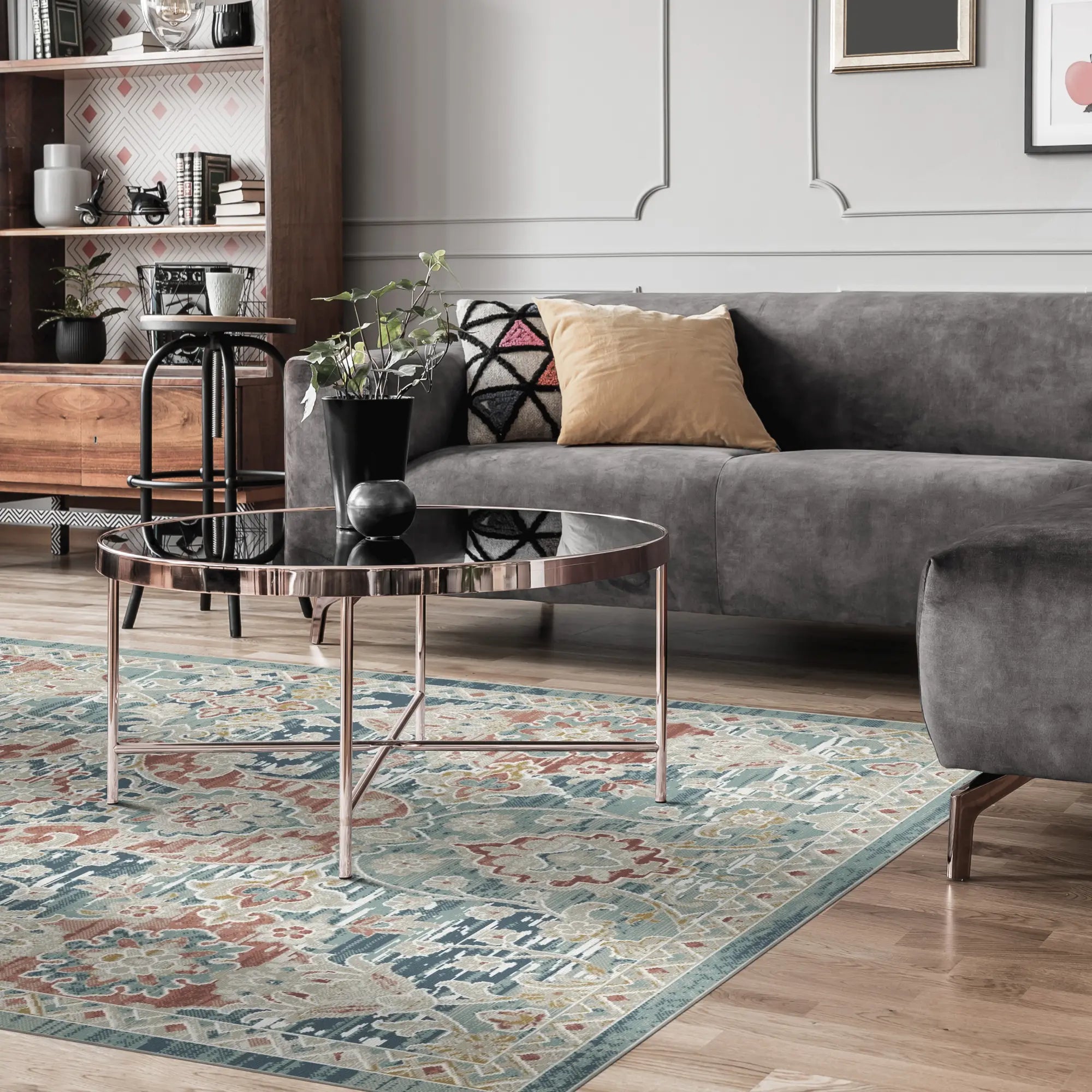 Dynastie Heritage Damast Blau