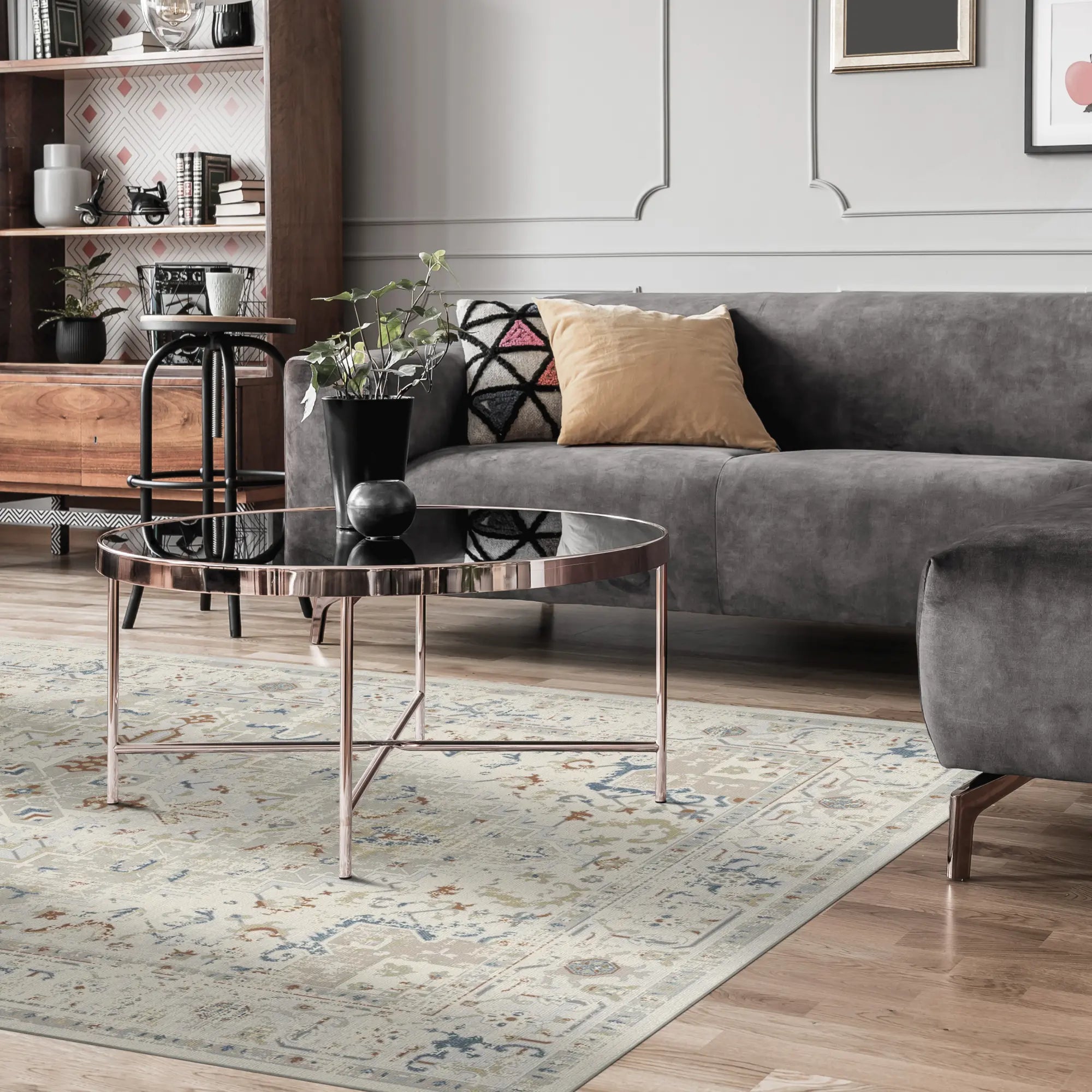 Elfenbein Terrakotta Heritage Teppich