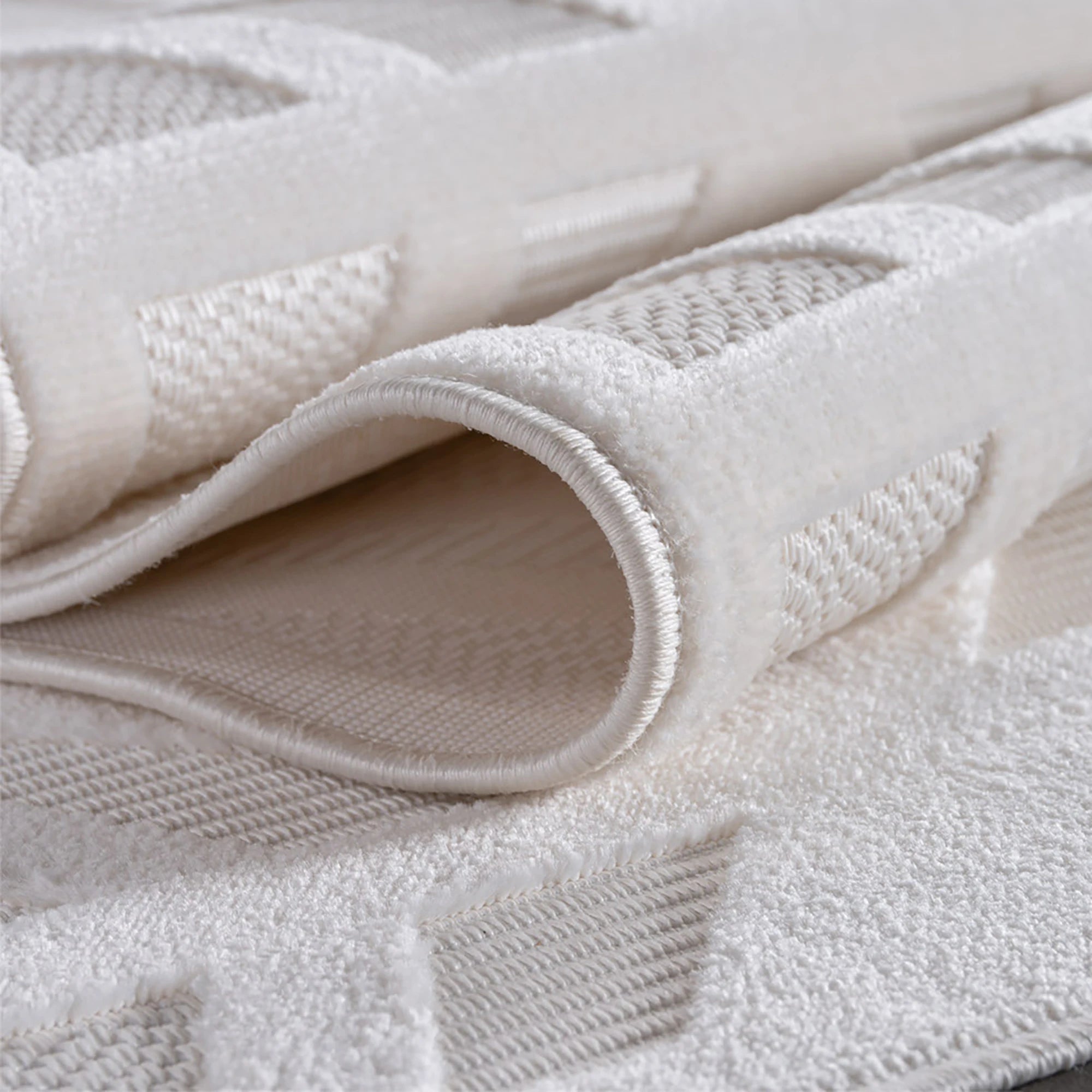 Geometrischer Teppich Mit Sternenmuster | Creme