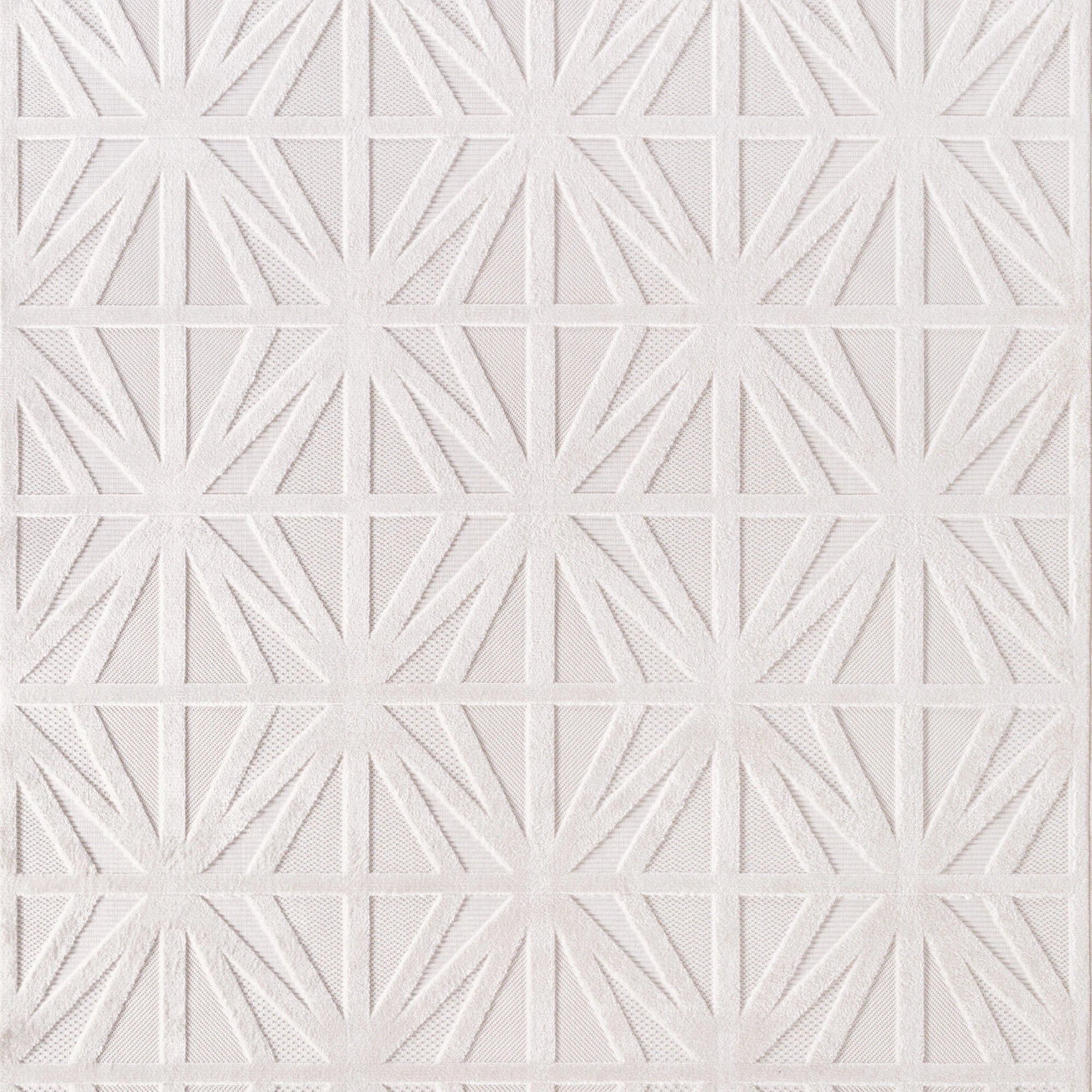 Geometrischer Teppich Mit Sternenmuster | Creme