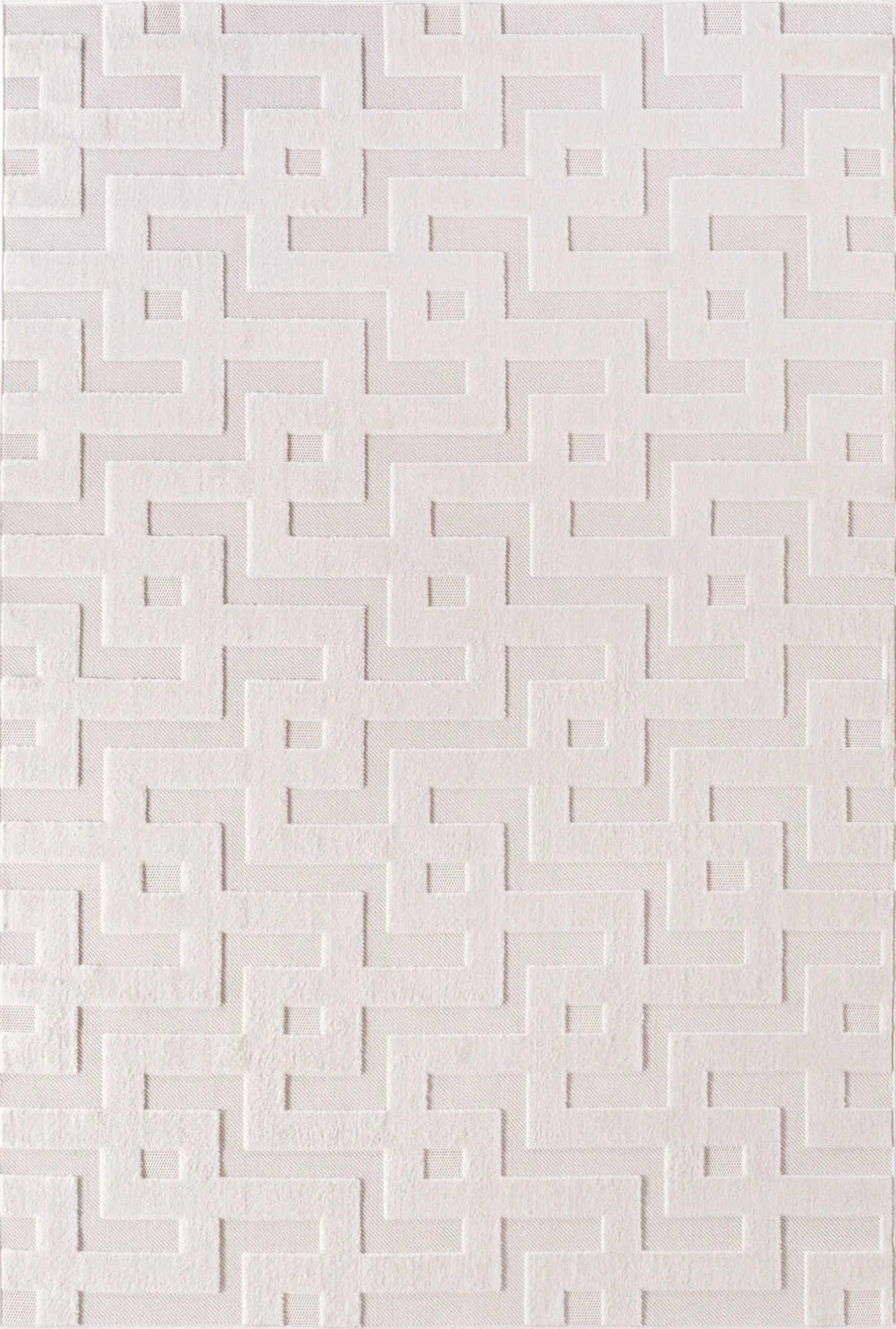 Abstraktes Labyrinth Muster Für Teppich | Creme