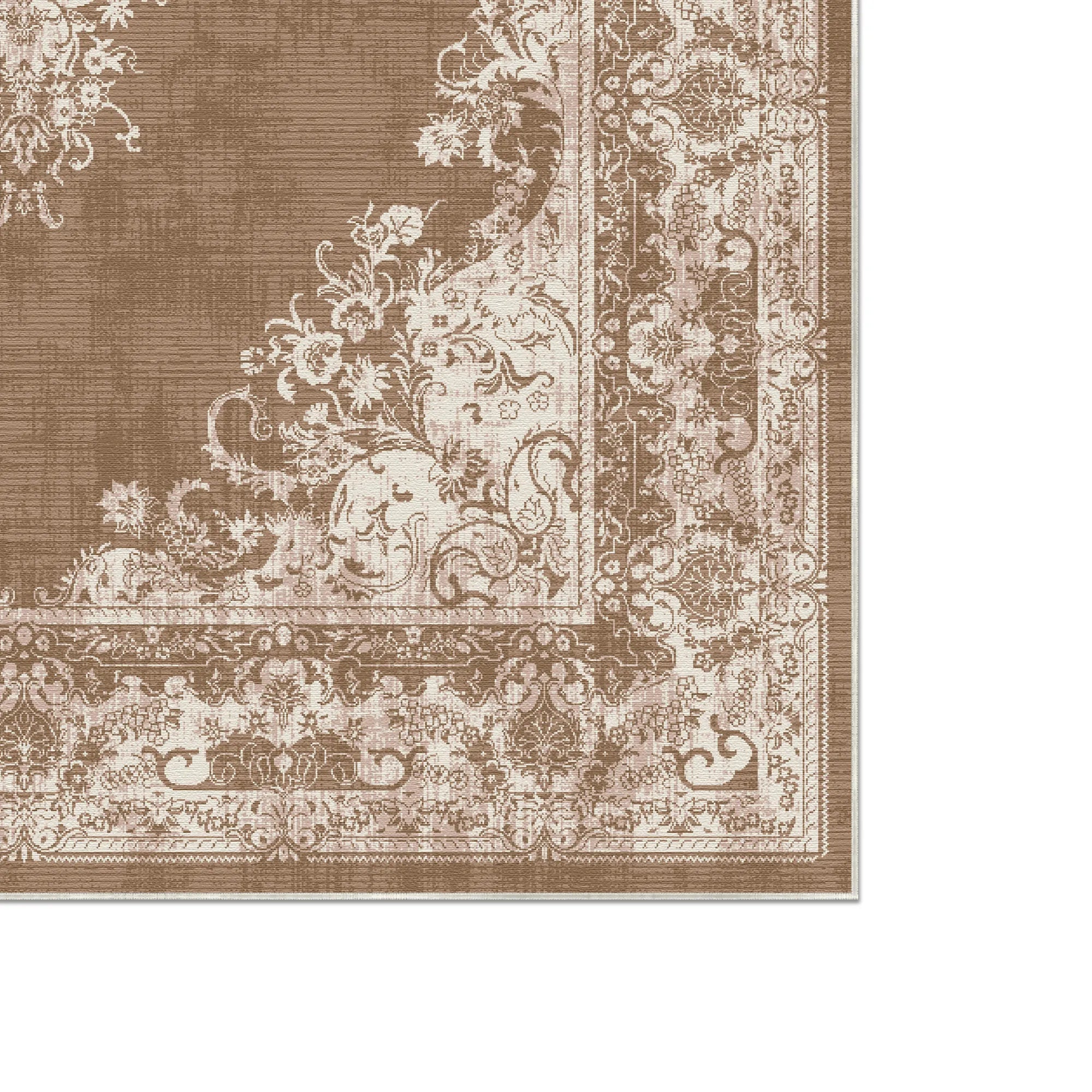 Vintage Salbeibraun Teppich