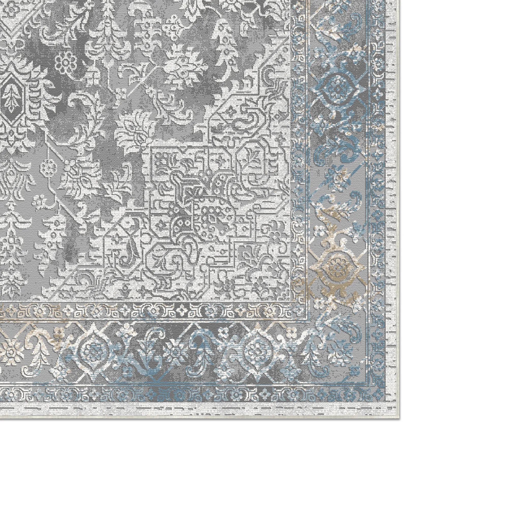 Silber Azur Aura Teppich