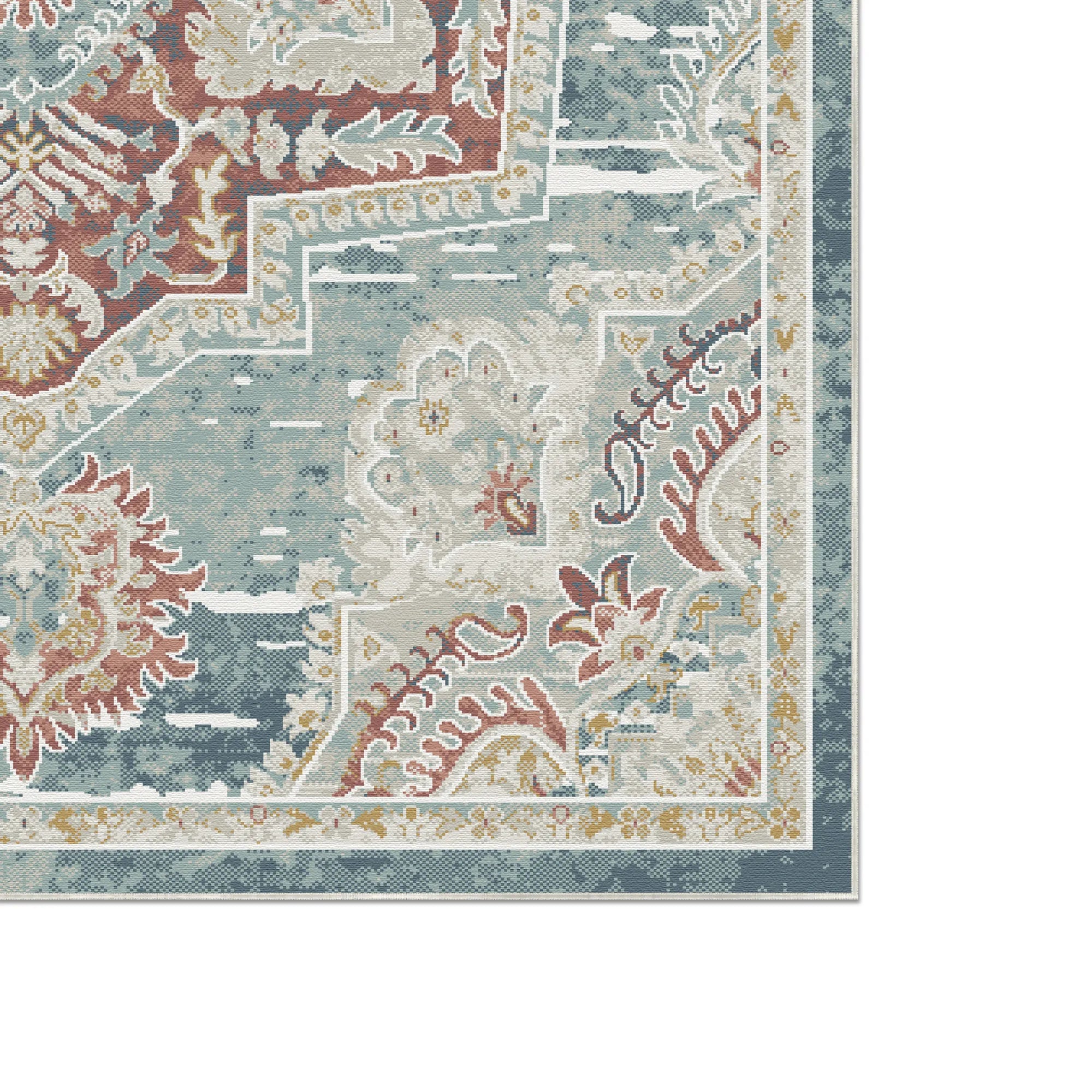 Saphir Kamm Mosaik Blau