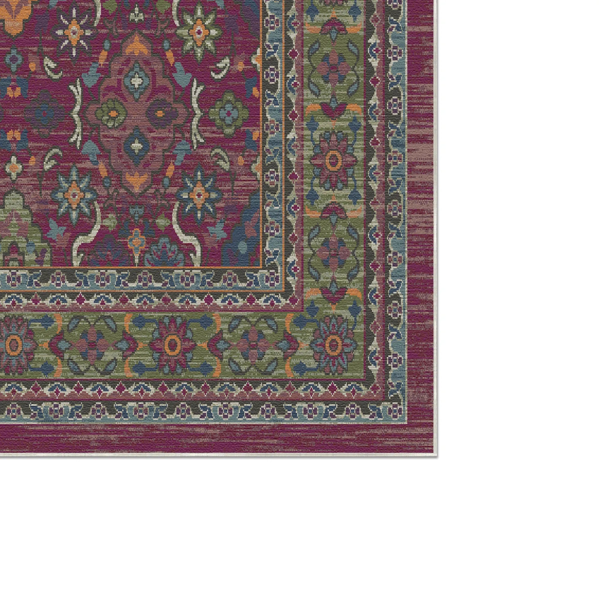 Marrakesch Pflaume Traditioneller Waschbarer Teppich