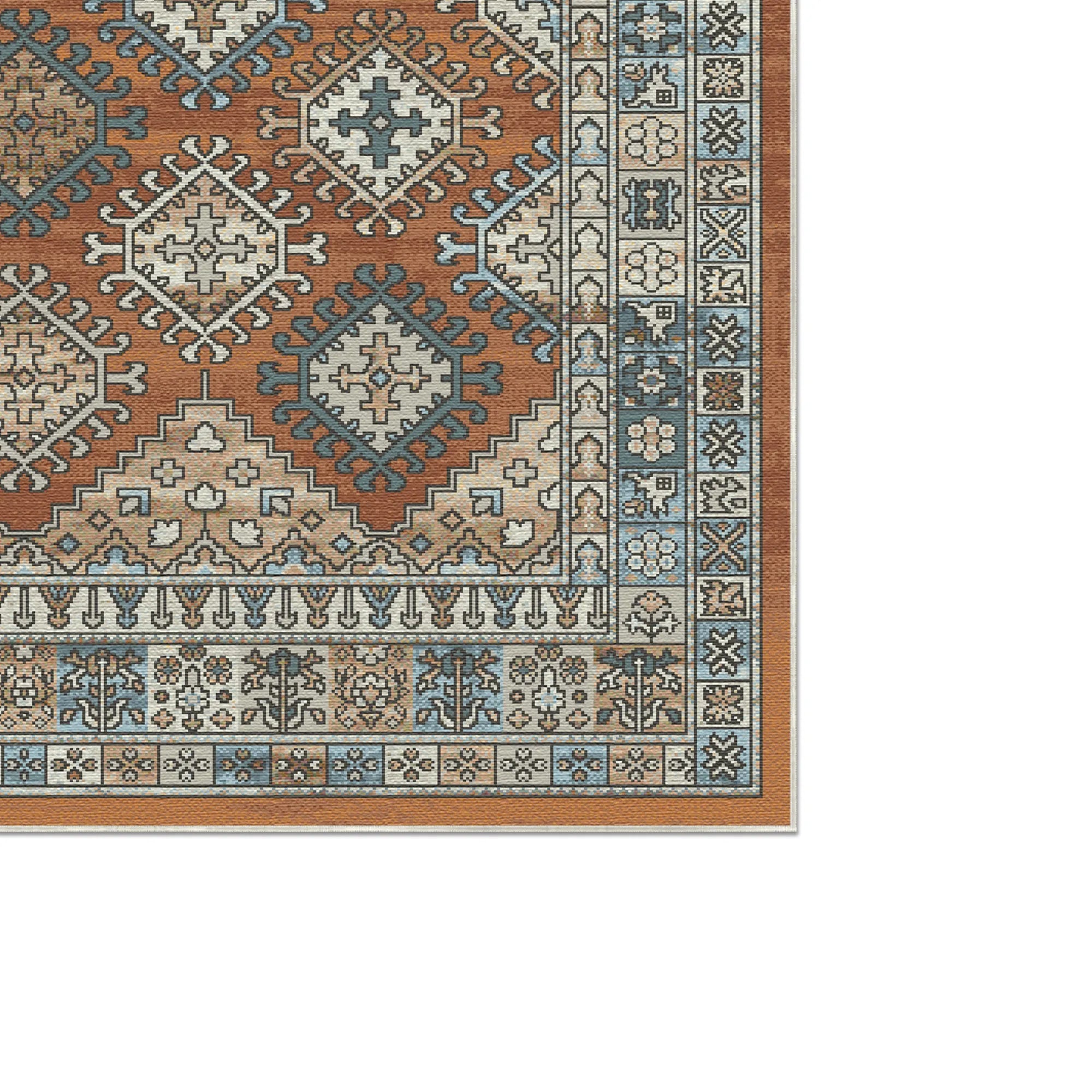 Petra Orange Tribal Teppich