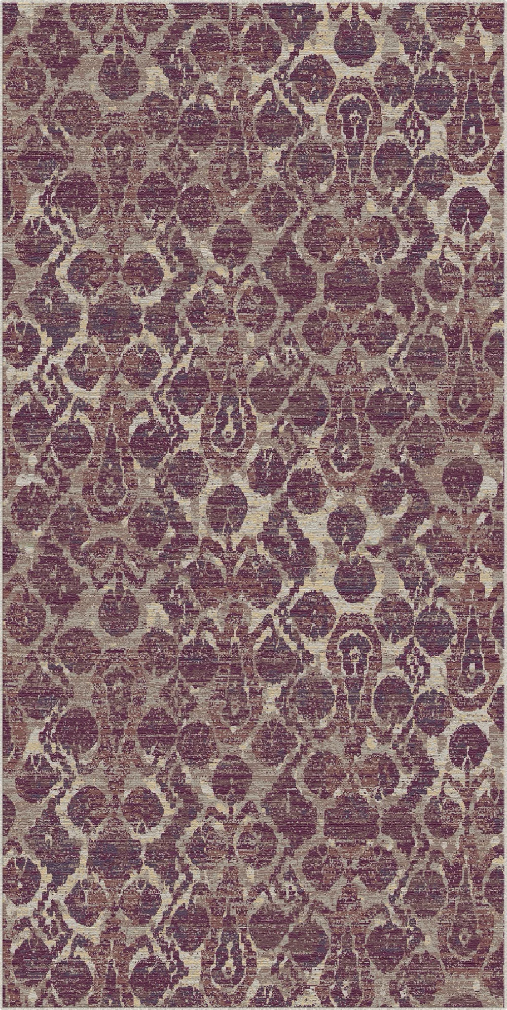 Buchara Pflaume Ikat Teppich