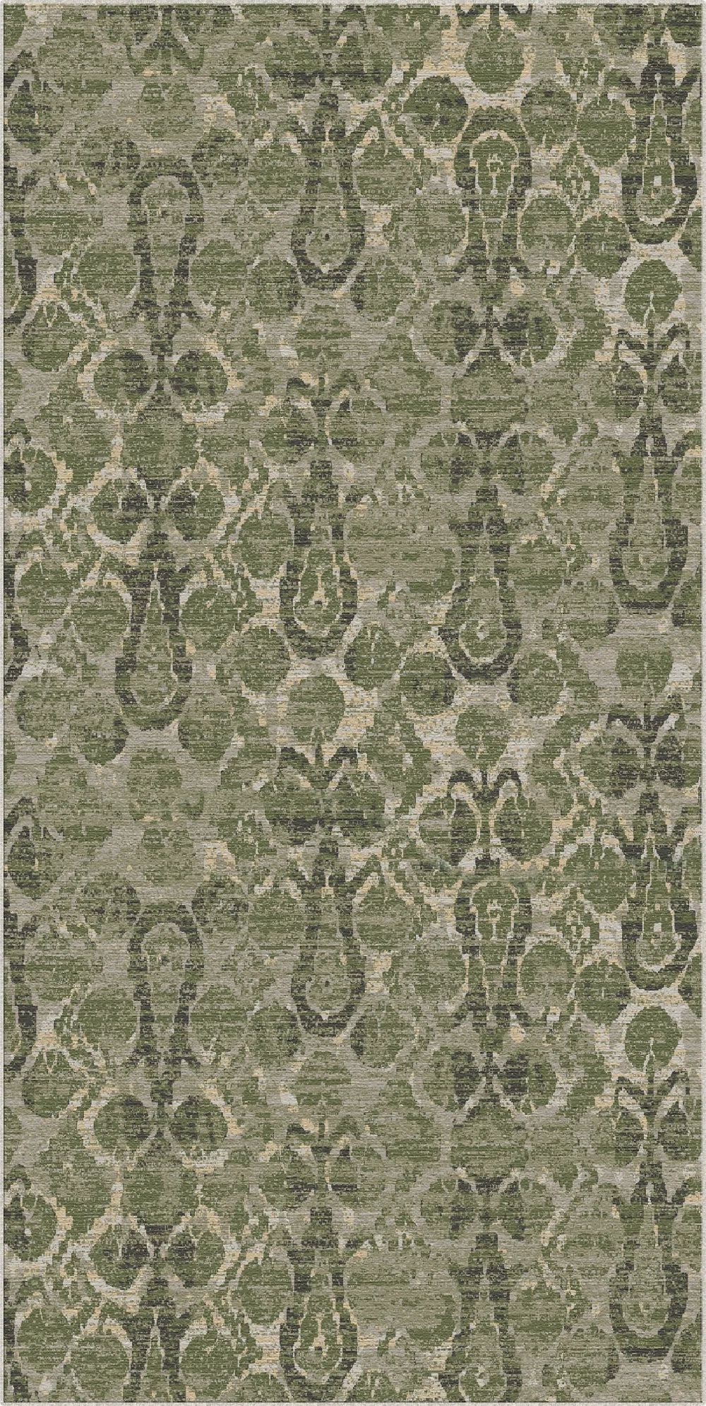 Galway Salbei Ikat Waschbarer Teppich