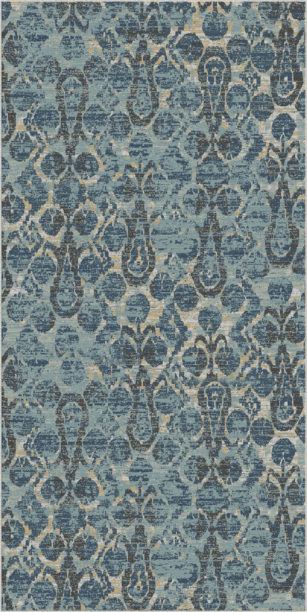 Dubrovnik Blau Ikat Teppich