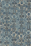 Dubrovnik Blauer Ikat Teppich Blau