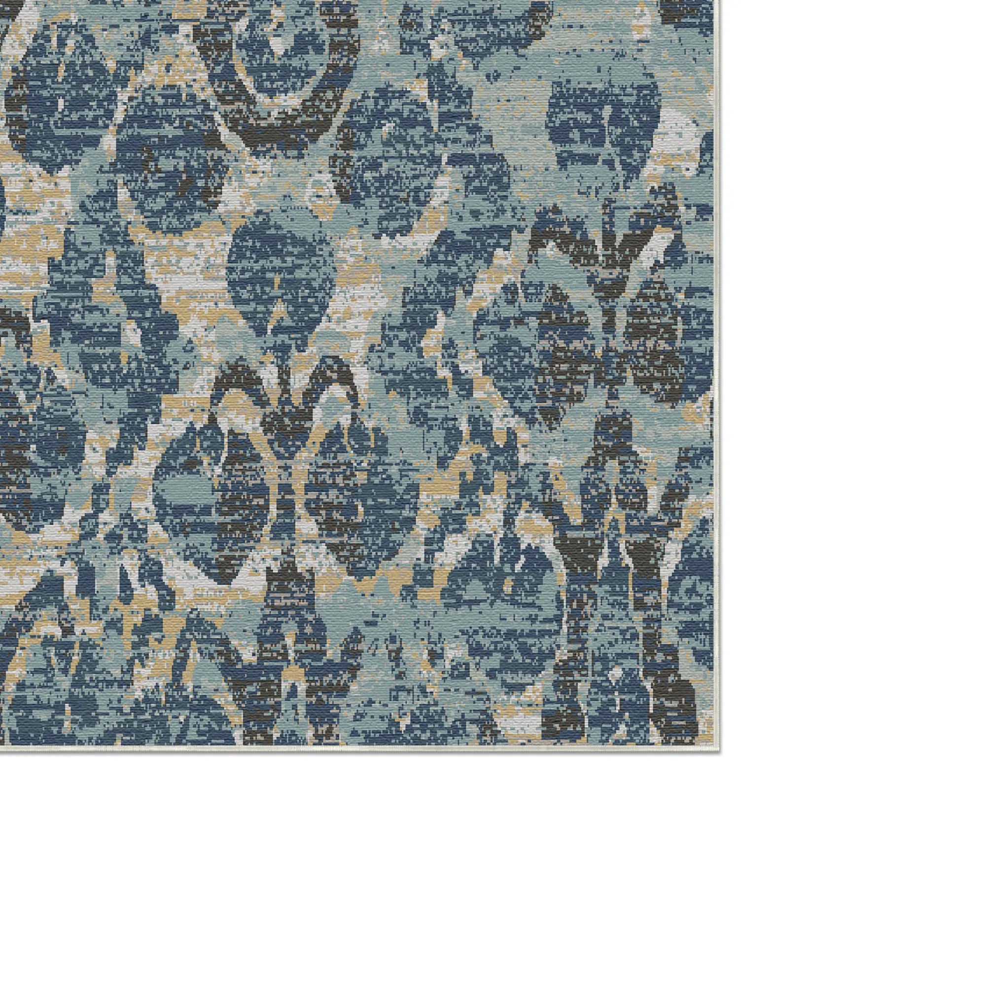 Dubrovnik Blau Ikat Teppich