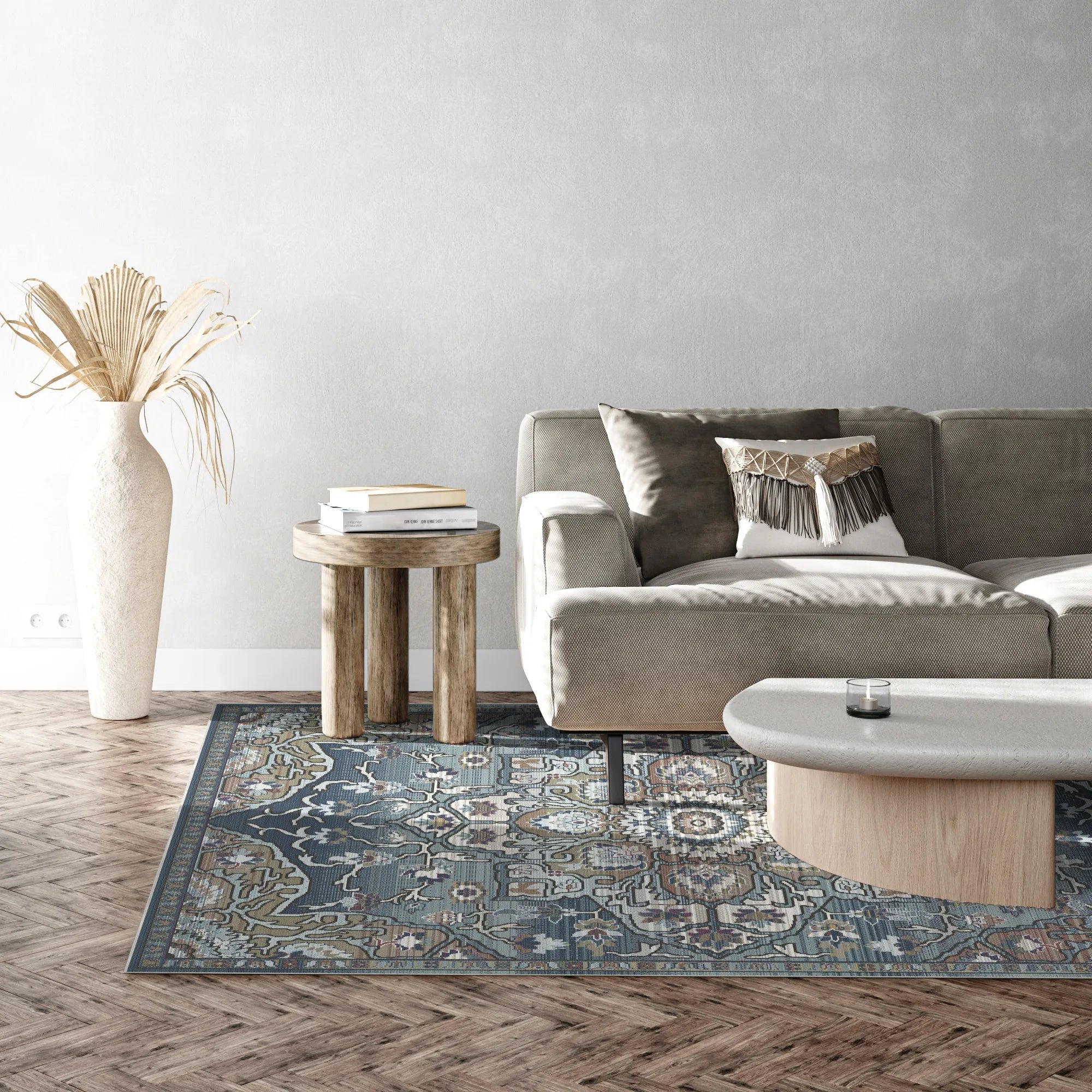 Valencia Blau Heritage Teppich
